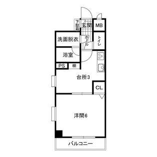 ライオンズマンション柳ヶ瀬【3階】の間取り