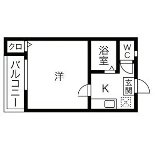 シャトー黄金【1階】の間取り