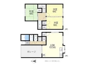 大分県大分市大字関園【一戸建】の間取り