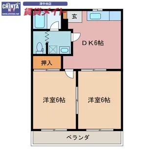 コーポアジヤ【3階】の間取り