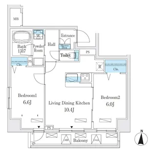 クラリティア板橋本町【4階】の間取り