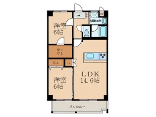 福岡県北九州市小倉南区上石田2【マンション】の間取り