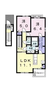 カーサ・カメリア松山インターII【2階】の間取り