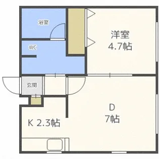 北海道札幌市西区西町北15【アパート】の間取り