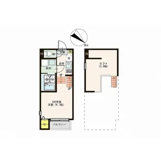 アリッサム東仙台【1階】の間取り