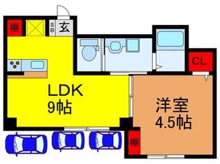シティハイツ大和田【1階】の間取り