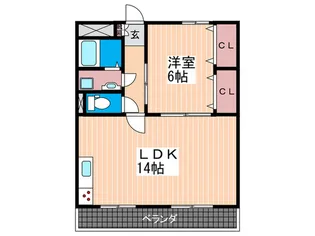 広島県広島市西区三篠町2【マンション】の間取り