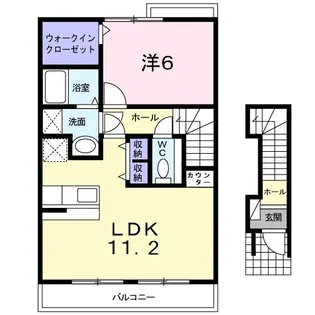 ポポラーレII【2階】の間取り