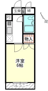 ウイングマンション【4階】の間取り