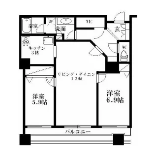 ディーグラフォート浜松 D’sTower【18階】の間取り