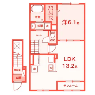フロイエII【2階】の間取り