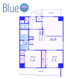 Lespeadeza(レスピディ一ザ)湘南【9階】の間取り