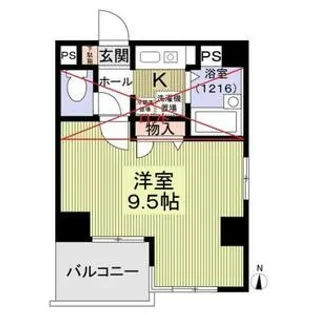 江坂OMパレス【9階】の間取り