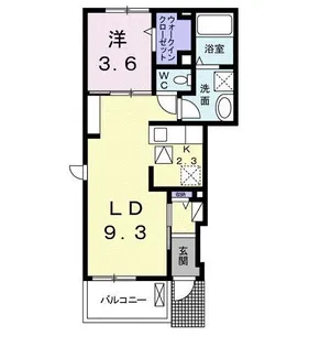 スカイブルー【1階】の間取り
