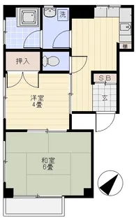 コーポラス染谷【1階】の間取り