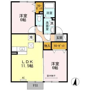 ロイヤルガーデン藤川【1階】の間取り