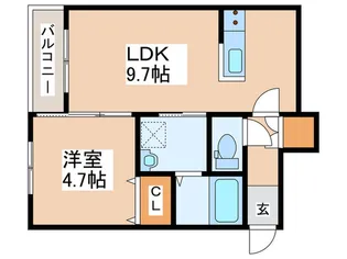 仮)月寒東1-6MS【2階】の間取り