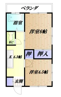 第一岸マンション【2階】の間取り