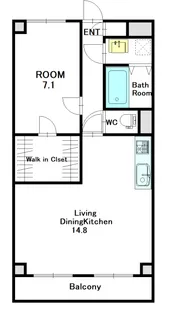 細谷コーポ【6階】の間取り