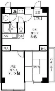 滝野川フラワーハイツ【4階】の間取り