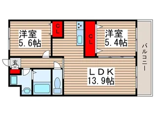 エクロ-ル【2階】の間取り