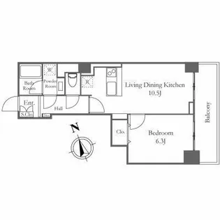 リバーシティ21新川【17階】の間取り