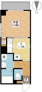 グラッチェ目覚【6階】の間取り