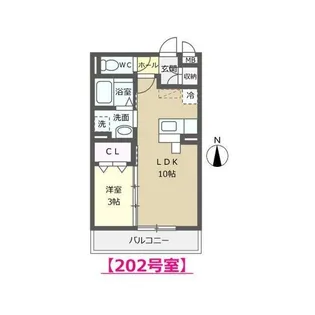 パークハイム西都【2階】の間取り
