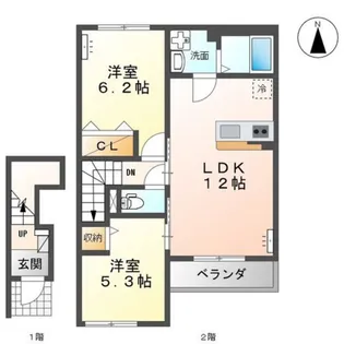 ル・カルム【2階】の間取り