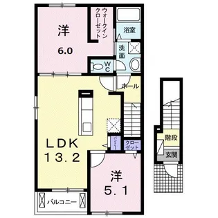 サン・レコルトI【2階】の間取り