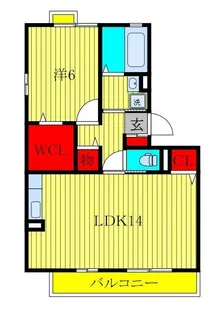 ロジュマン マエバラ E【1階】の間取り