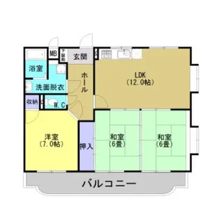 サンリッチ藤崎【2階】の間取り