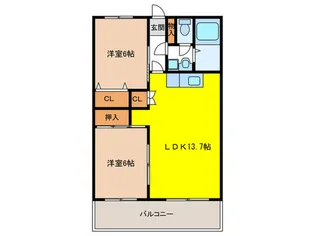 紙屋ビル【2階】の間取り