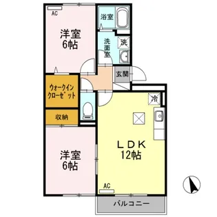ロイヤルガーデンD【1階】の間取り