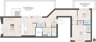 馬込レーベル【4階】の間取り