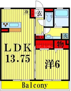 サンヴァリィ【1階】の間取り