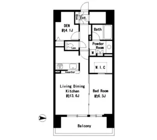 パークキューブ東品川【4階】の間取り