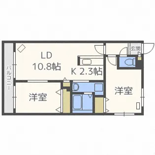 エクセル豊平【2階】の間取り