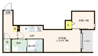 Modern Charme Solar【1階】の間取り