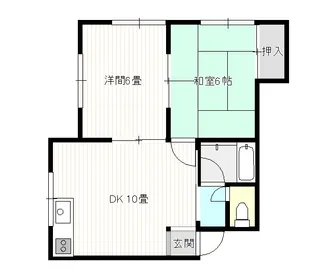 コーポ大野【1階】の間取り