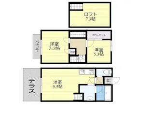 ガーデンテラス森町【1階】の間取り