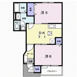 プロムナードビラ【1階】の間取り