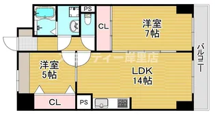パークモダン住之江公園【2階】の間取り