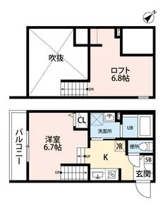 フォレット新大江【1階】の間取り