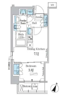 パークアクシス大塚サウスレジデンス【1階】の間取り