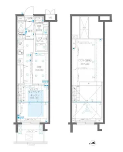 ZOOM新宿御苑前【15階】の間取り