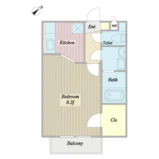 Luna Heights 金堀2番館【2階】の間取り