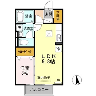 クリエ ガーデン【1階】の間取り
