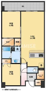 エスポワール長野【4階】の間取り