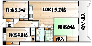 サンライフ別院II【7階】の間取り